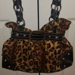 Kathy Van Zeeland Leopard Print Purse
